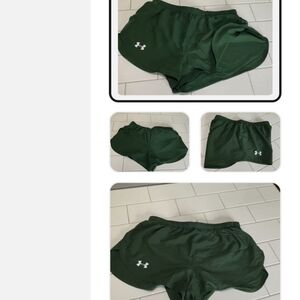 Under Armour Green Athletic Shorts Moisture-Wicking Lightweight